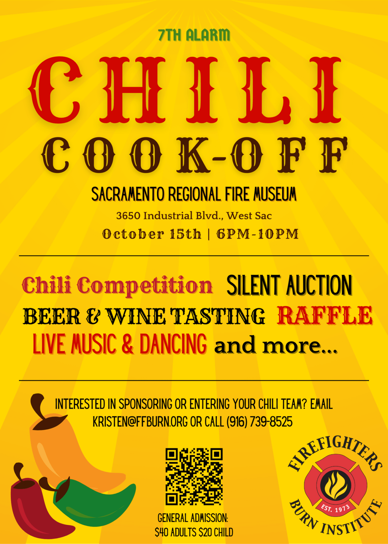 Chili Cook Off Flyer Firefighters Burn Institute