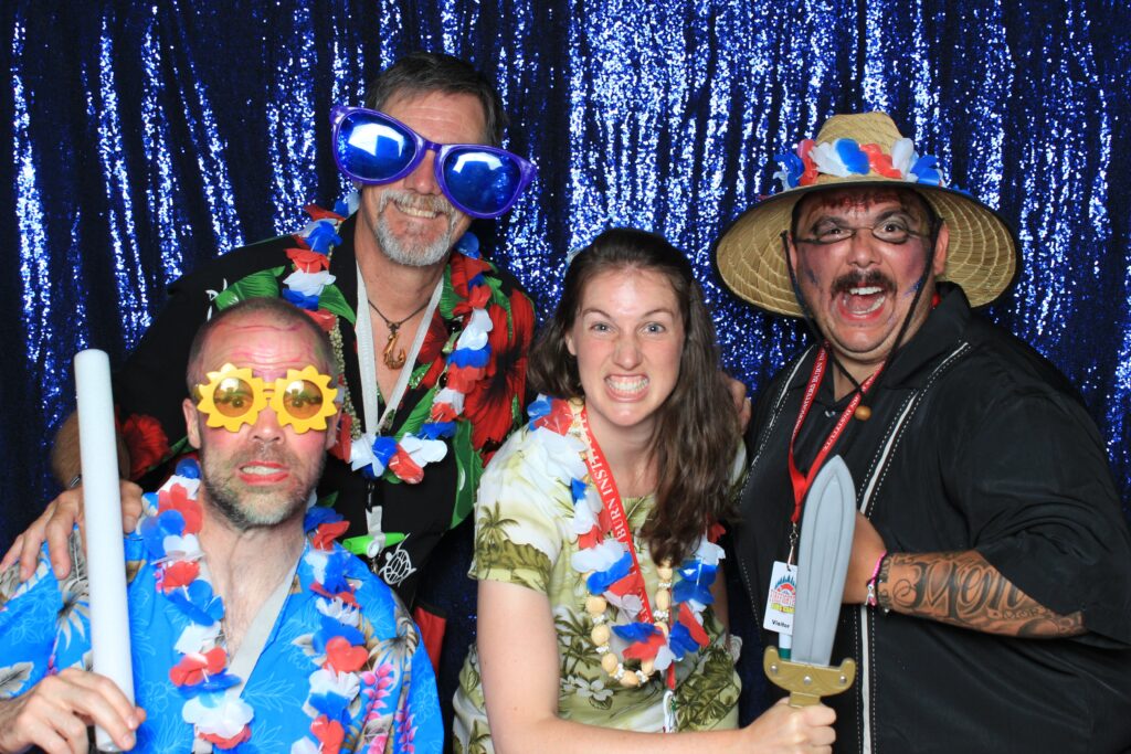 Volunteers at costume party